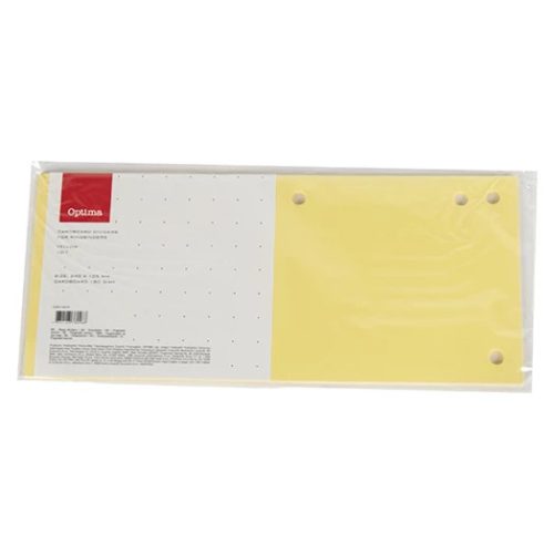 Elválasztócsík, OPTIMA, 105x240 mm, sárga (10db/csomag)