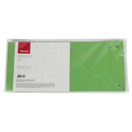 Elválasztócsík, OPTIMA, 105x240 mm, zöld (10db/csomag)