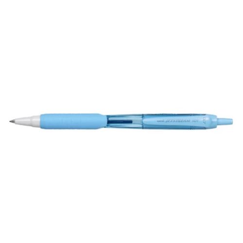 Golyóstoll, UNI SXN-101FL, 0,7 mm, nyomógombos,  vízkék, kék