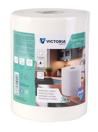 Kéztörlő, VICTORIA Fine XL, tekercses, 2 rétegű, 300 lap