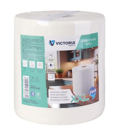 Kéztörlő, VICTORIA Fine XXL, tekercses, 2 rétegű, 500 lap