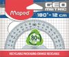 Szögmérő, MAPED Geometric, műanyag, 180°