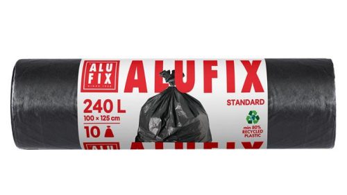 Kukazsák, ALUFIX, 240 l, 100x125 cm, 40 mikron, fekete (10db/tekercs)
